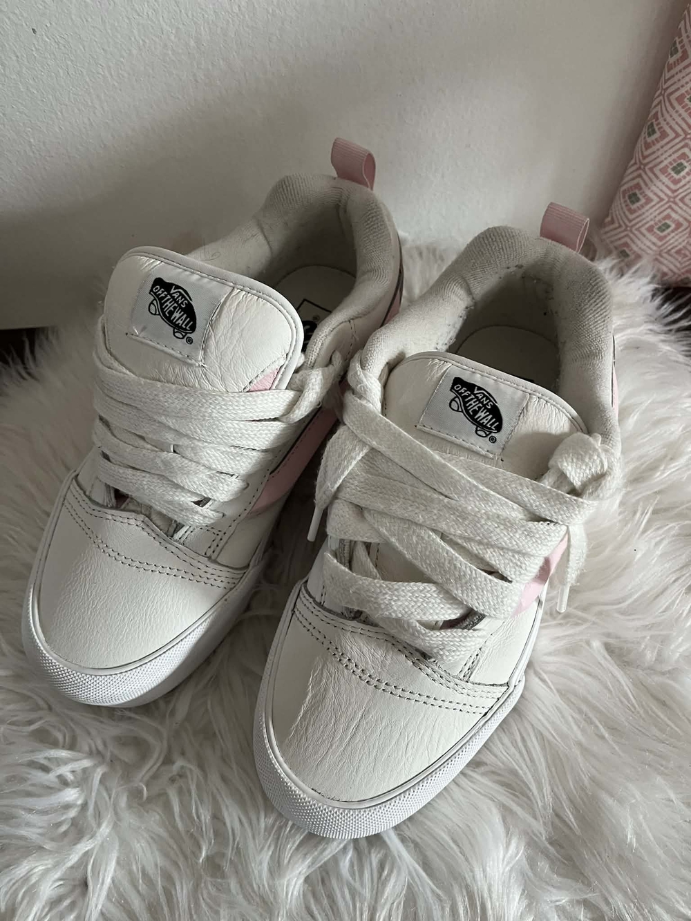 Vans Skate Shoes — White with Pink Accent - Picture 3 of 7
